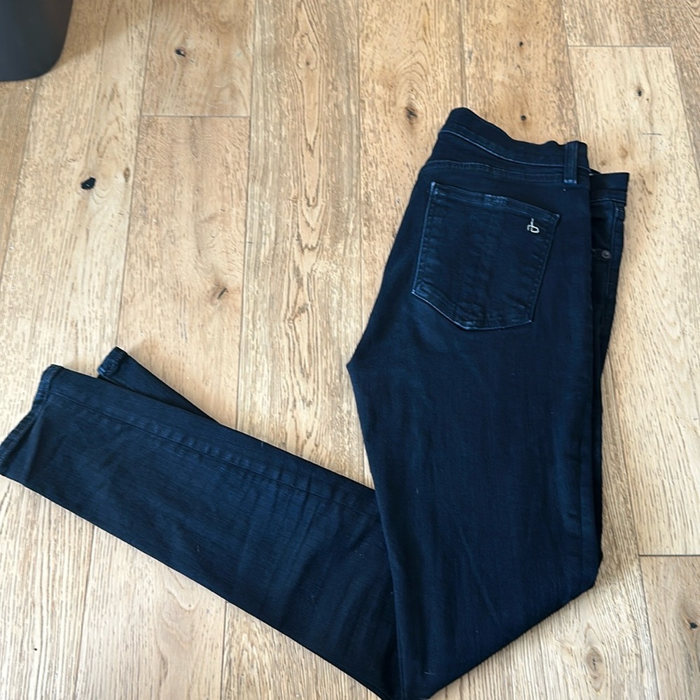 Women’s Rag & Bone Yuki High Waist Skinny Jeans, Coal Bar, Ankle Slit, size 29